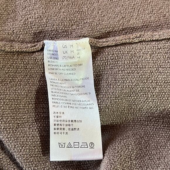 Free People Beach Sweater Womens Medium Brown Knit Mock Neck Oversized Pullover - Picture 7 of 11